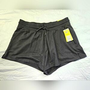 0181 All in Motion French Terry Shorts Black sz L. NWT